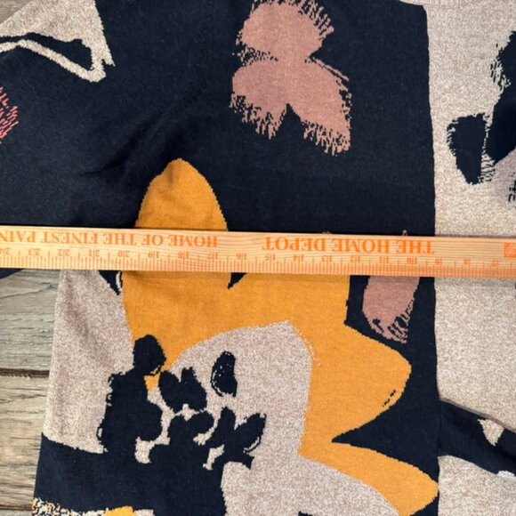 Nic + Zoe Cream & Black Floral Crewneck Sweater Tunic – Size 1X – Boho Style - Picture 8 of 9